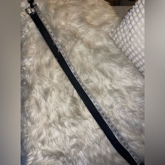 NWT MICHAEL KORS BELT BLACK MK PRINTED LOGO GOLD SIZE MEDIUM - Picture 15 of 17